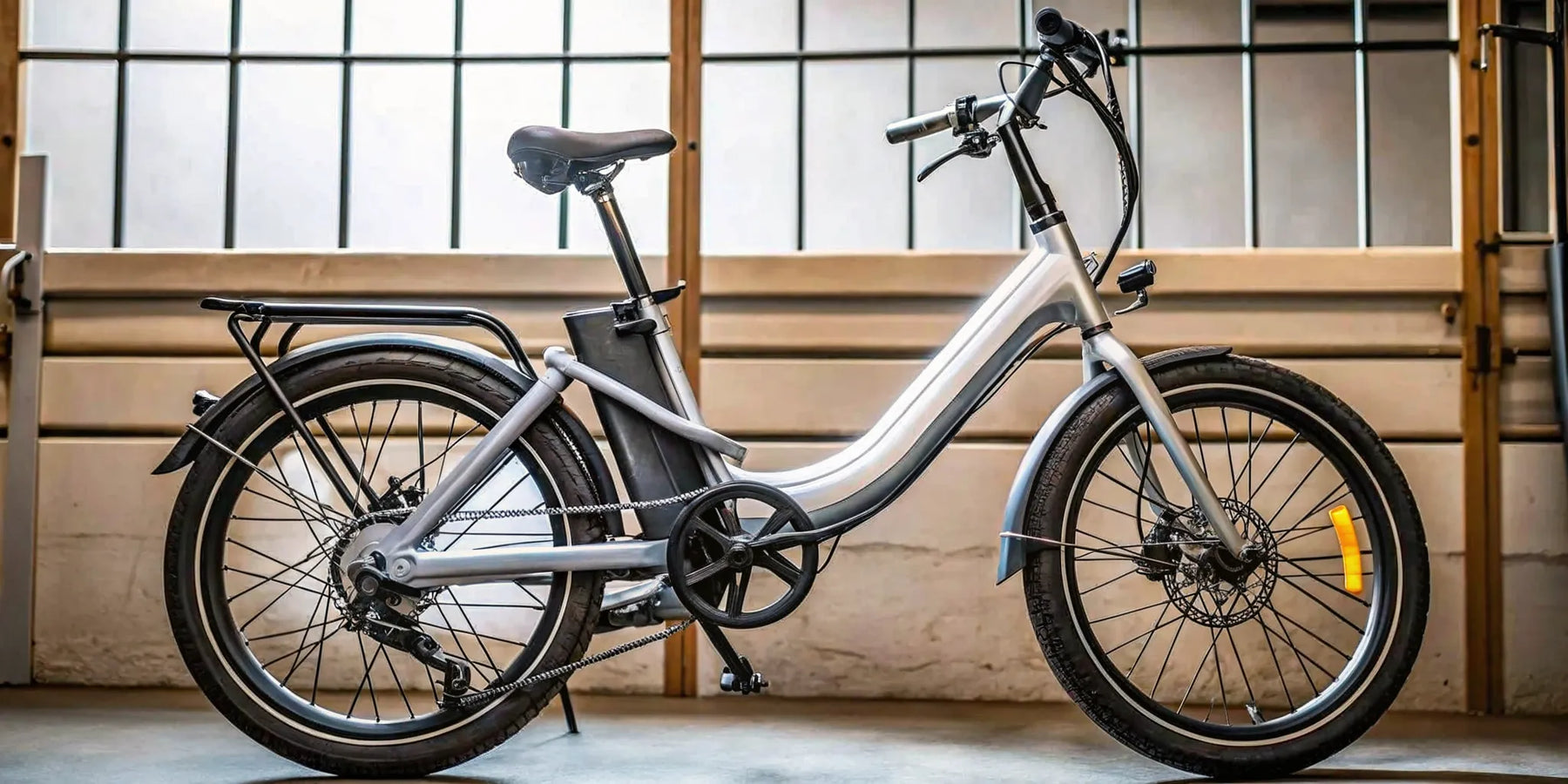 A foldable fat tire ebike with a step-through frame, combining all-terrain capability with portability.