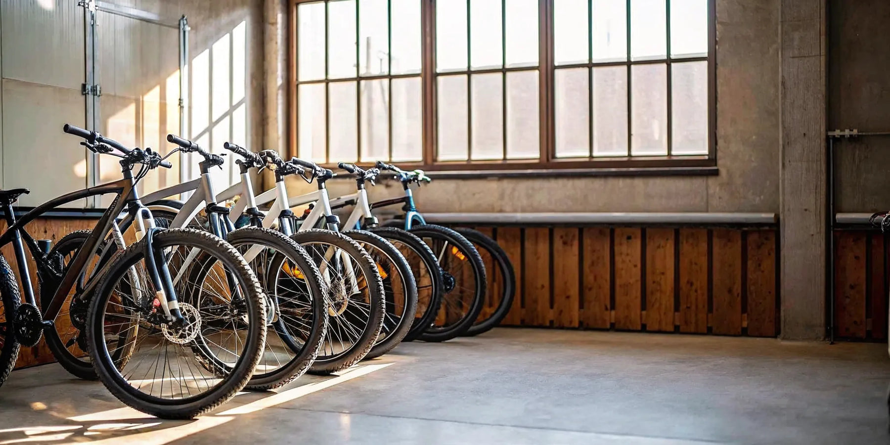 Top off road ebike models with fat tires lined up for testing and reviews.