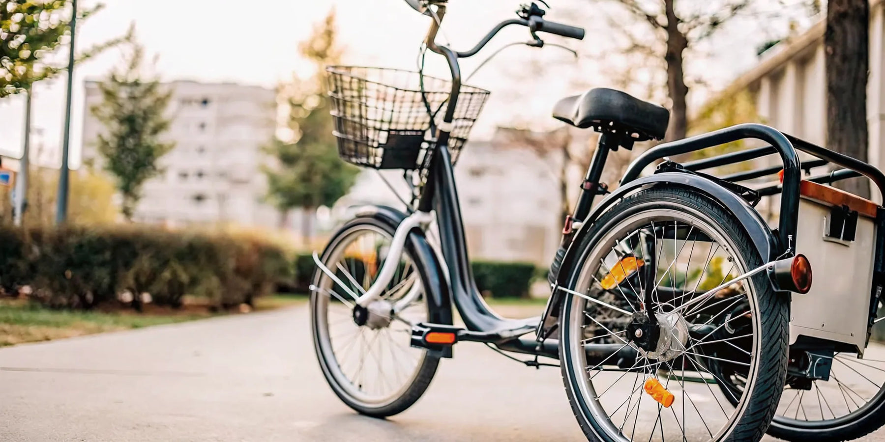Stable electric trike for seniors with balance issues, featuring a low step-through frame.