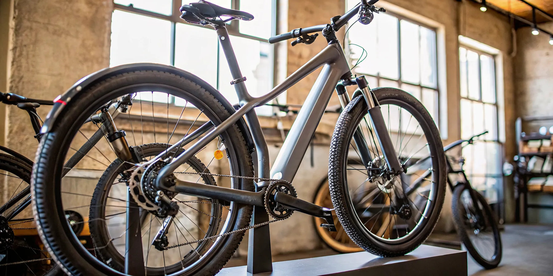 A top-rated high-power electric bike for sale displayed in a bike shop.