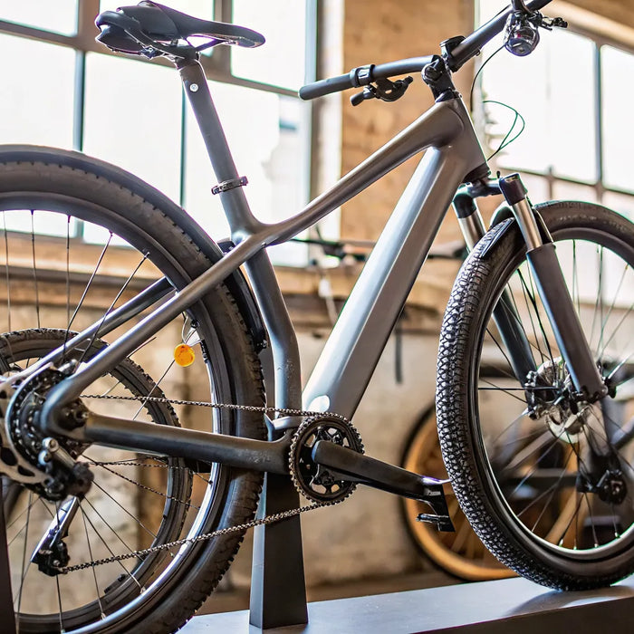 A top-rated high-power electric bike for sale displayed in a bike shop.