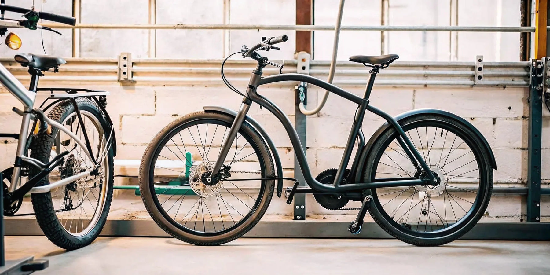 A finished custom electric bike build with a sleek frame and powerful motor.
