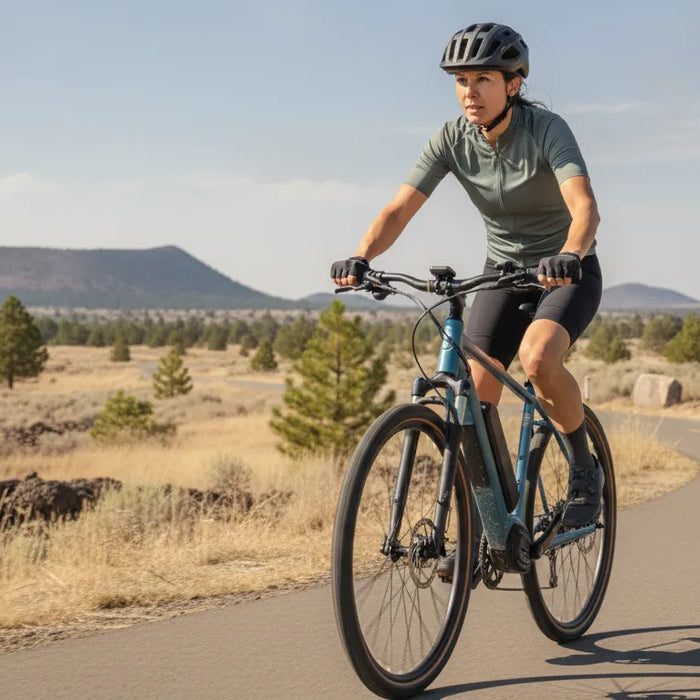 Electric bike rider on a Bend Oregon path