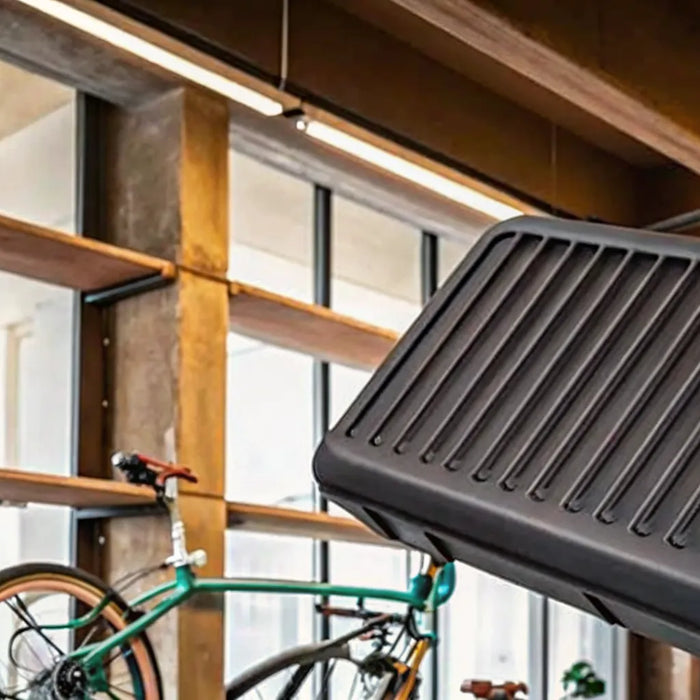 An e-bike battery, which can last for many charge cycles and years before needing a replacement.