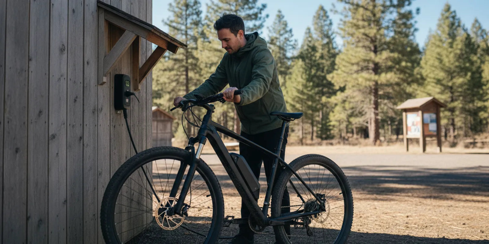 Electric bike charging station for home and travel
