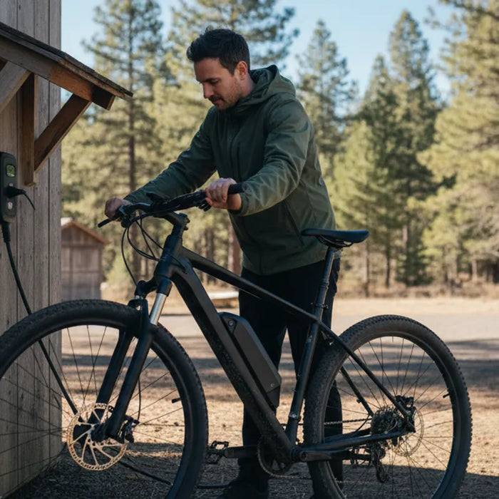 Electric bike charging station for home and travel