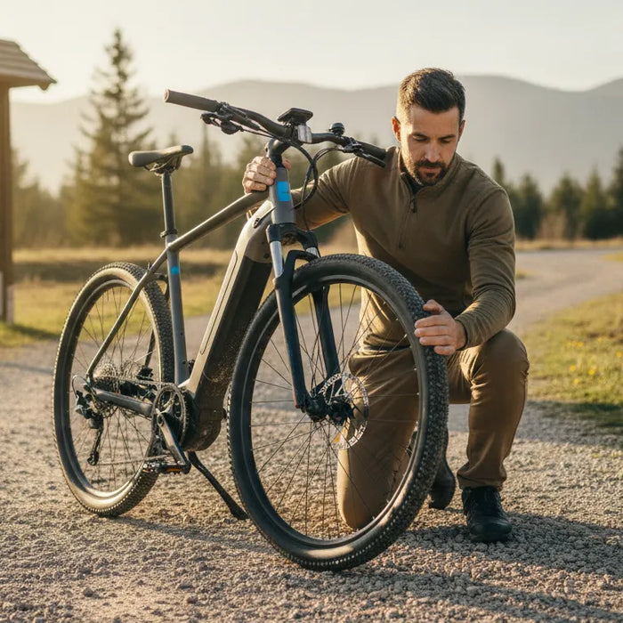 Electric bike safety checklist inspection before a ride in Bend Oregon
