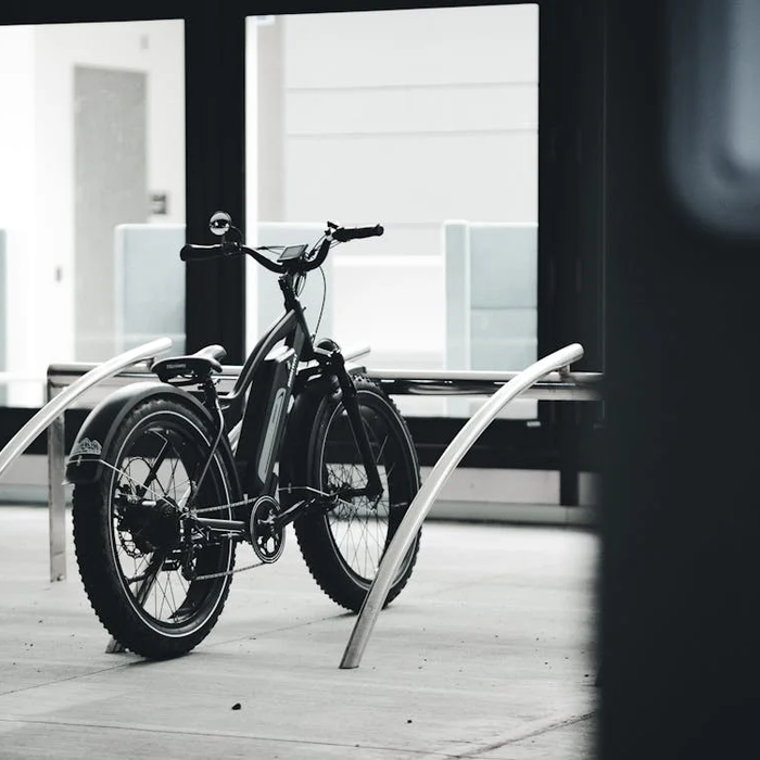 Electric bike parked in a subway