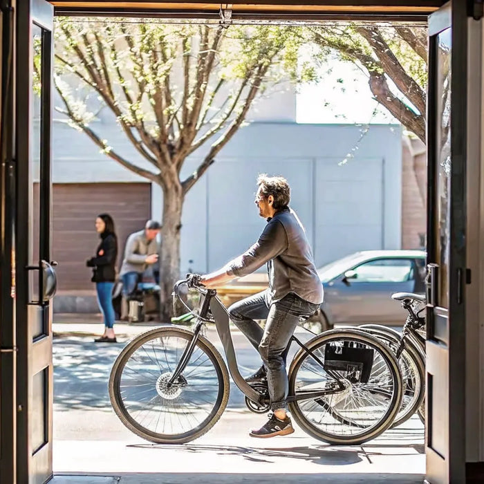 Electric bikes for sale on display at the Voltaire Cycles showroom in Bend, Oregon