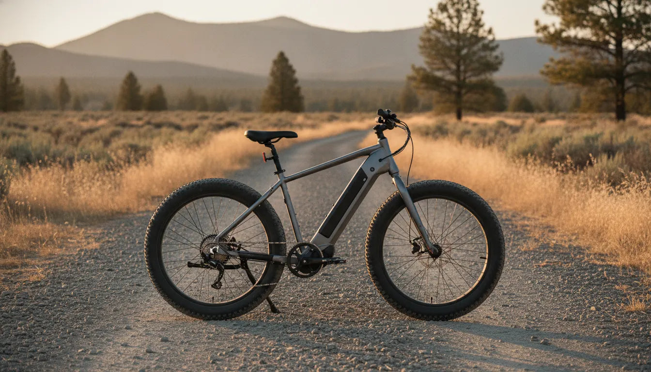 Fat tire electric bike on a Central Oregon gravel path