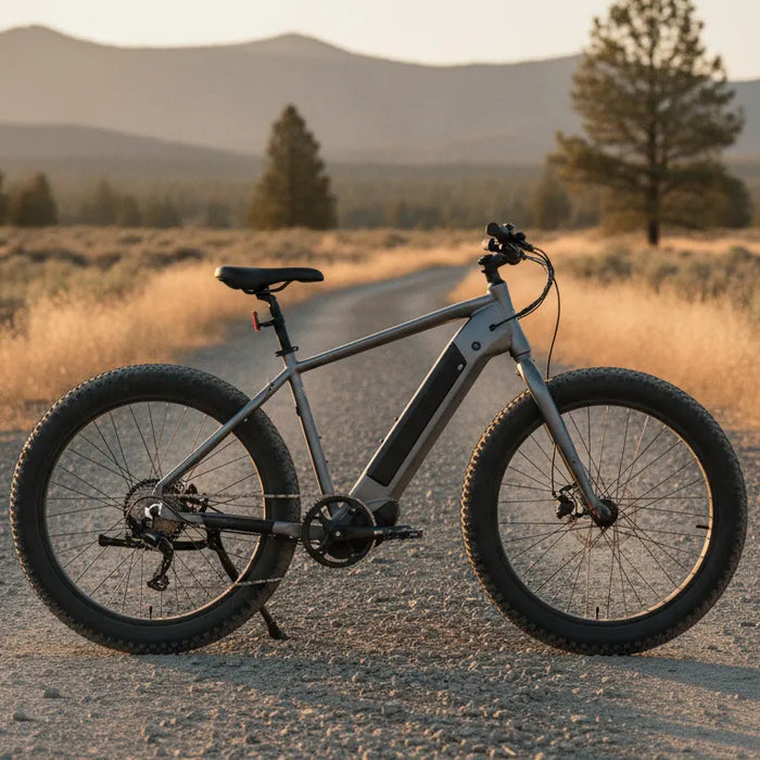 Fat tire electric bike on a Central Oregon gravel path