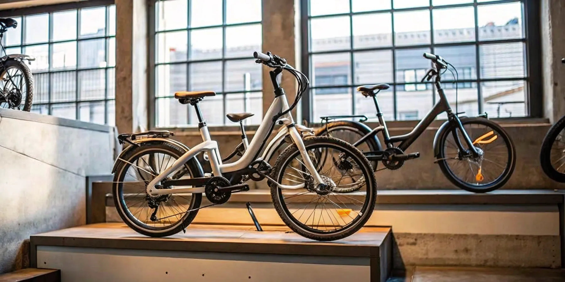A variety of modern ebikes on display for a shopper looking for the best ebike to buy.