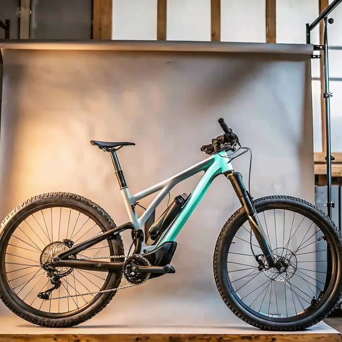 Choosing an electric mountain bike with key features like full suspension and a mid-drive motor.