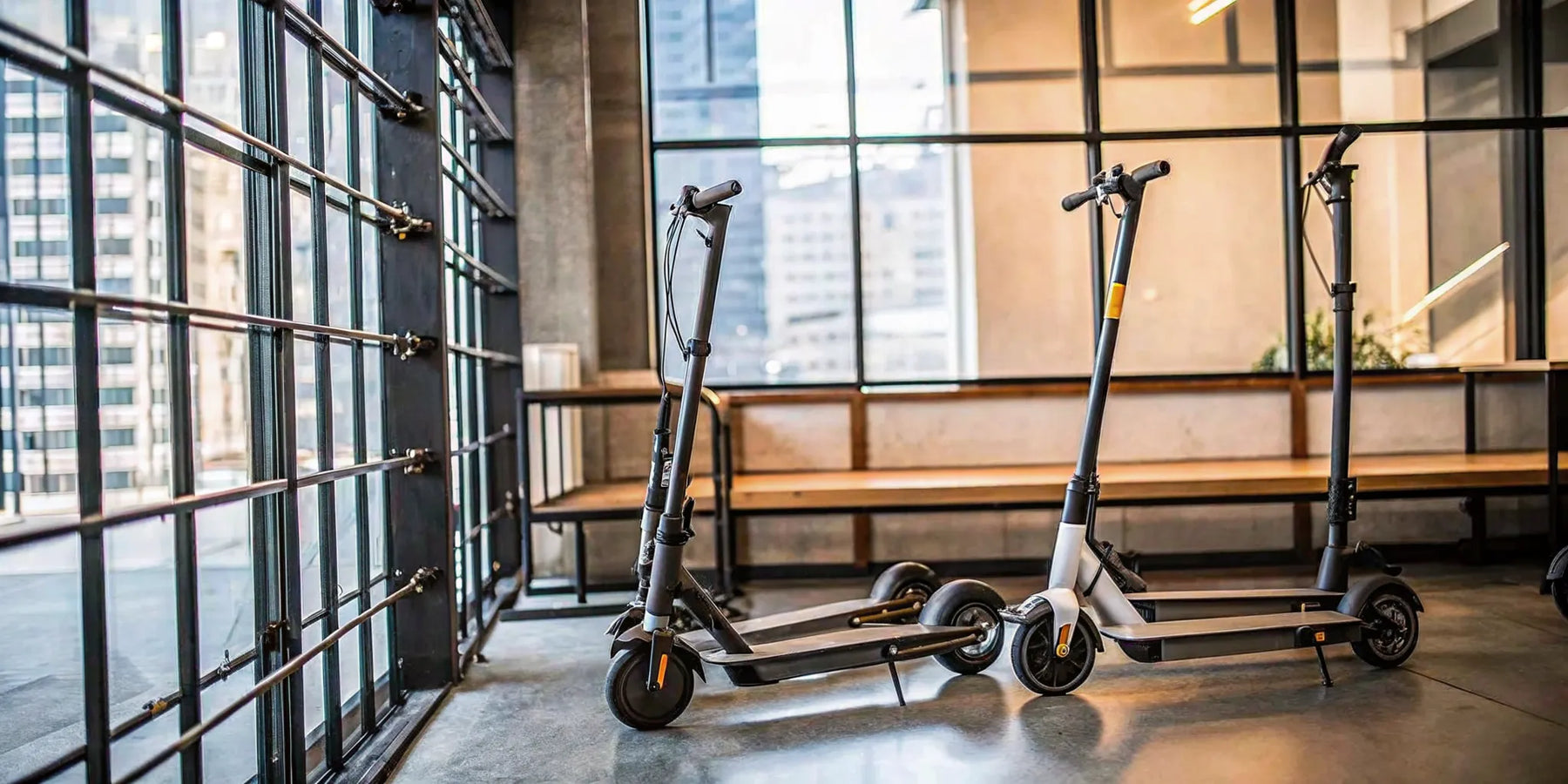 A lineup of commuter electric scooters to help someone choose the best model.