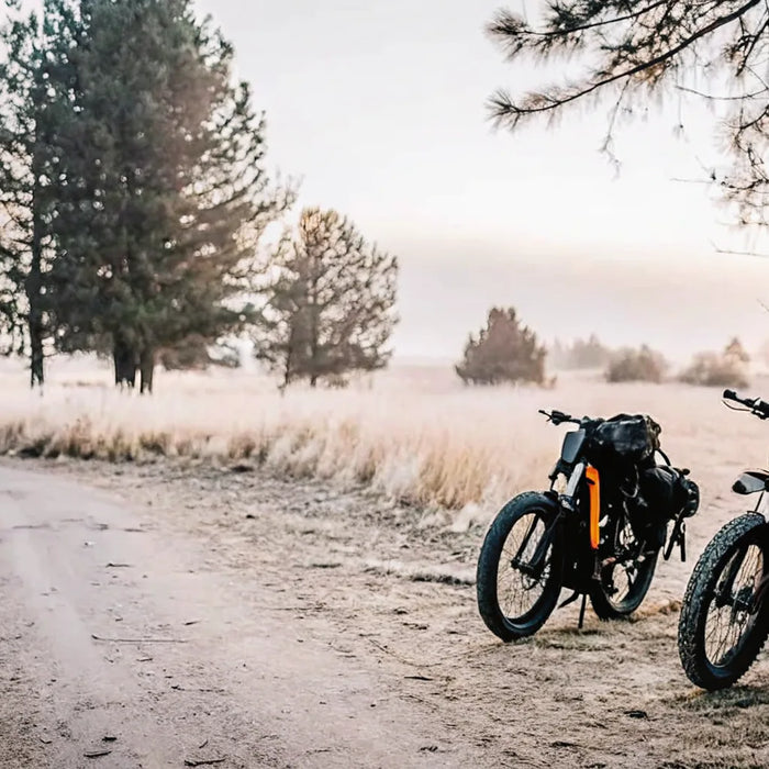QuietKat electric bike and utility bike on a Central Oregon trail