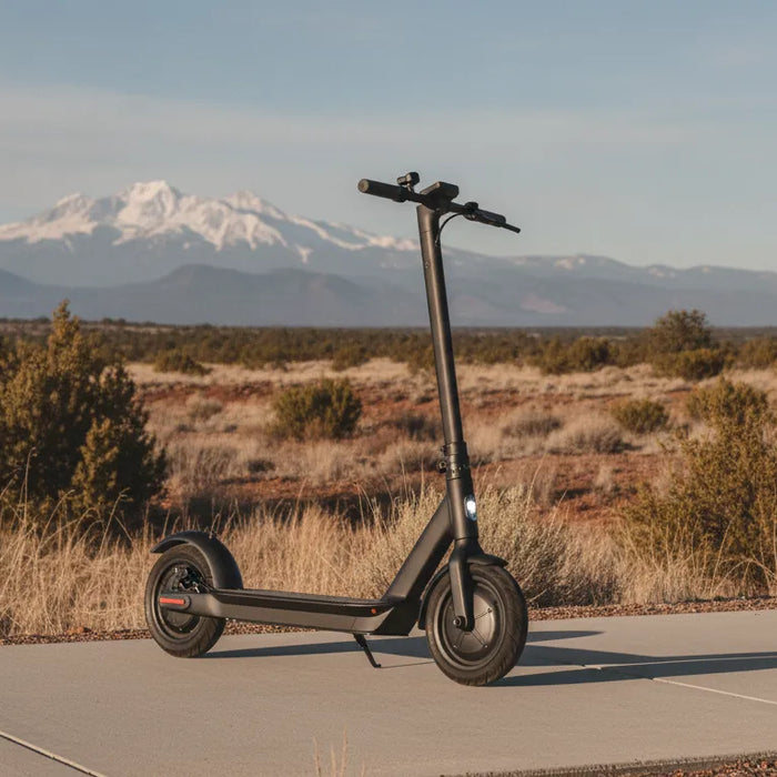 Segway Ninebot electric scooter review on a Bend Oregon path