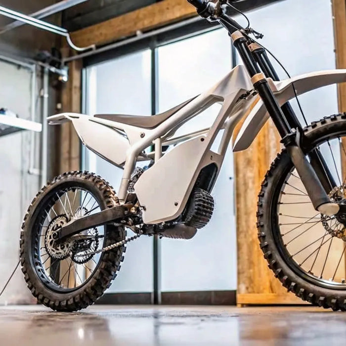 Segway Xaber 300 electric dirt bike for experienced riders on rugged off-road tires.