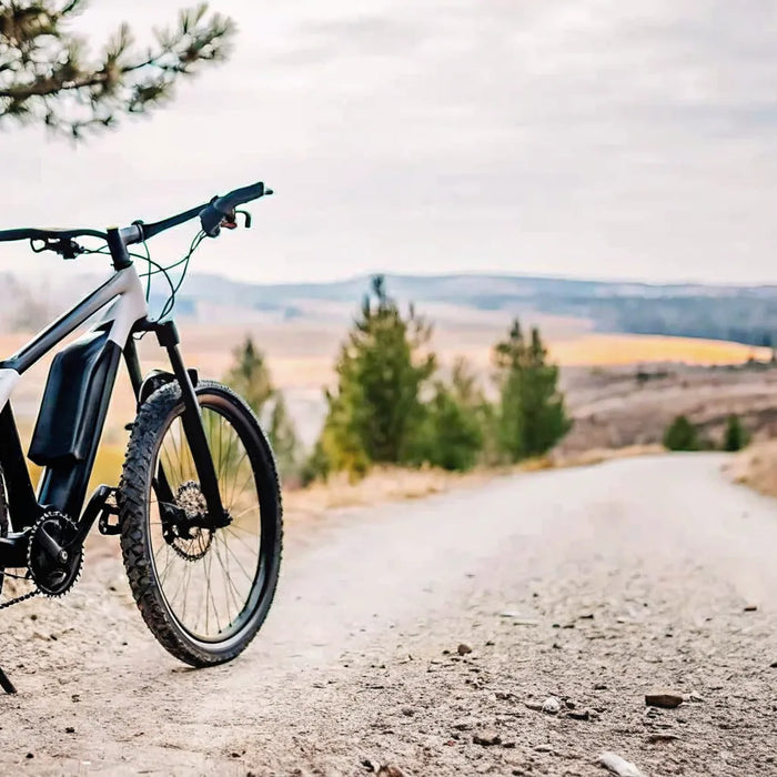 All terrain electric bike on a Central Oregon gravel trail