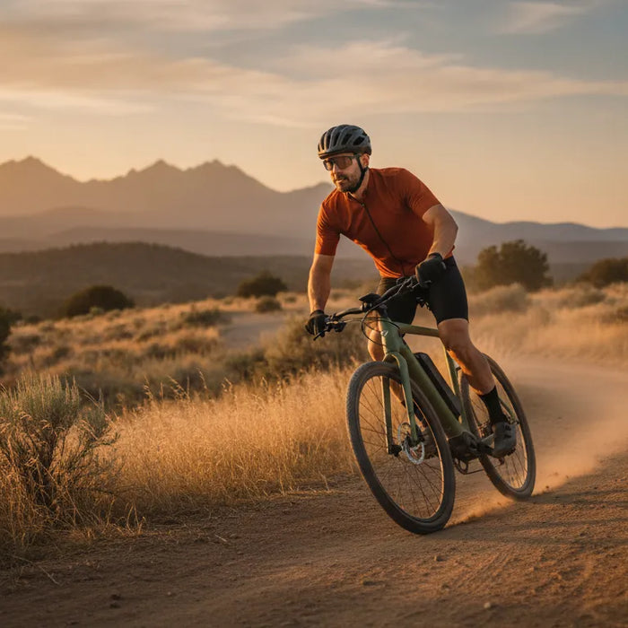 Rider on a torque-sensing Segway electric bike on a scenic Central Oregon trail
