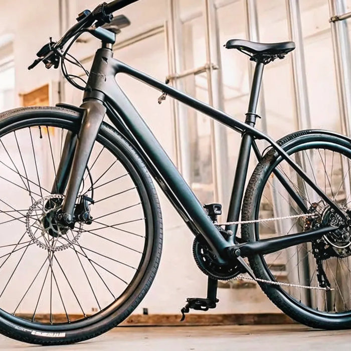 Torque-sensing ebike with smart pedal assist technology.