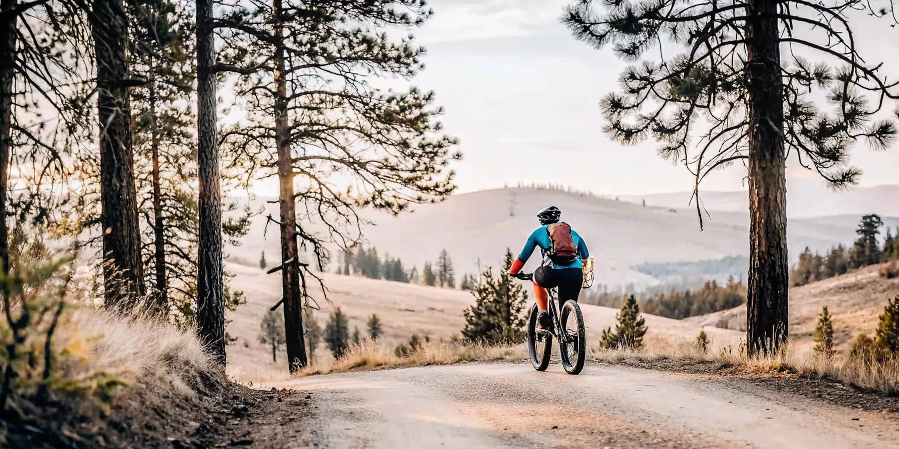 Rider enjoying pedal assist on an electric bike near Bend, Oregon