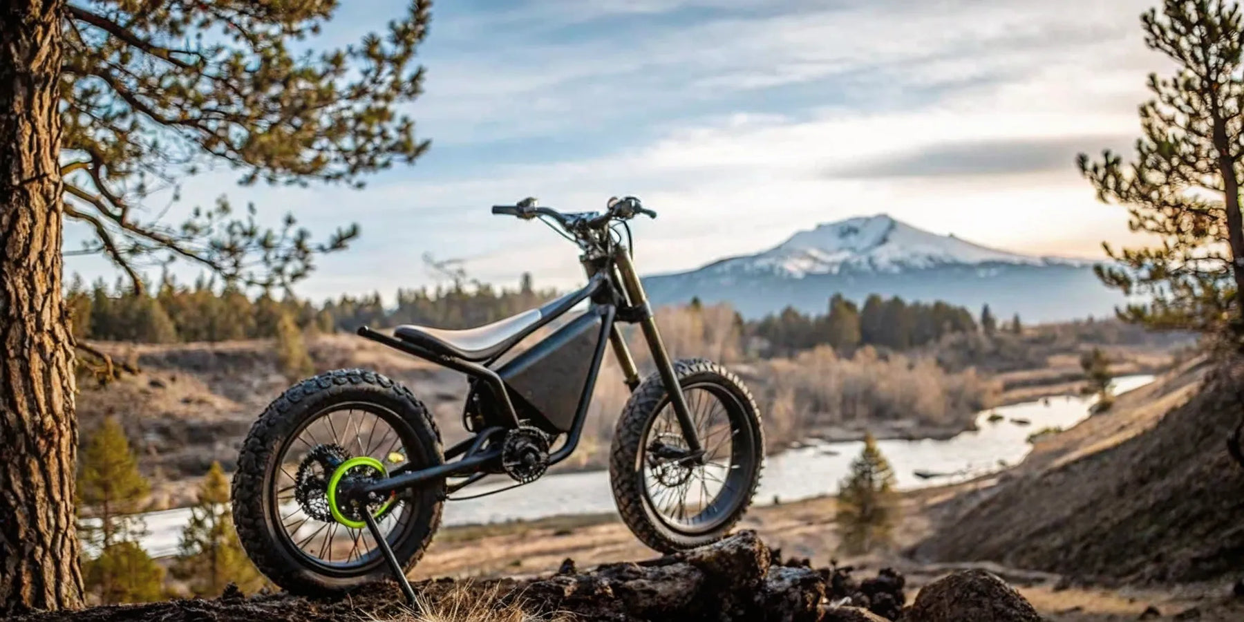 Segway Xaber 300 electric dirt bike on a mountain trail in Bend, Oregon.
