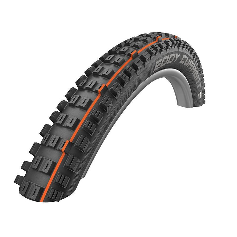 Schwalbe Eddy Current Addix Mountain Tire Front 27.5''x2.60 Folding Tubeless Ready Addix Soft Super Gravity 67TPI Black