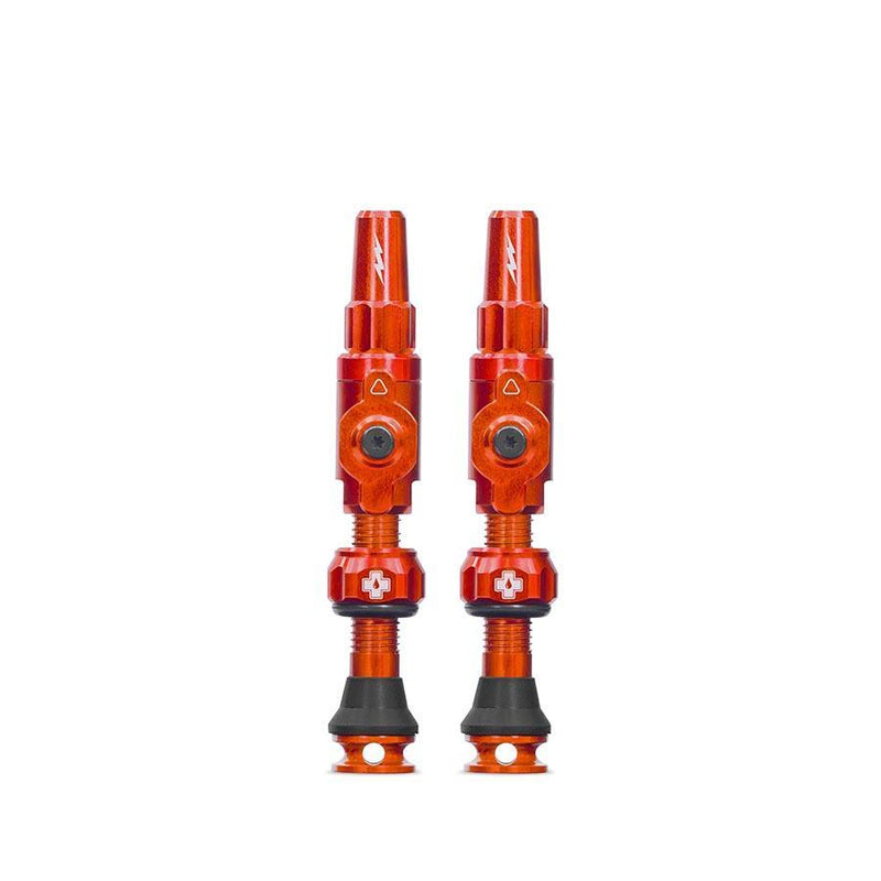 Muc-Off Big Bore Lite Tubeless Valve Stems - Medium 35mm -Orange