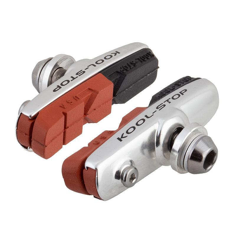 Kool Stop Dura Road Pads Holder with Pads- Silver Pr