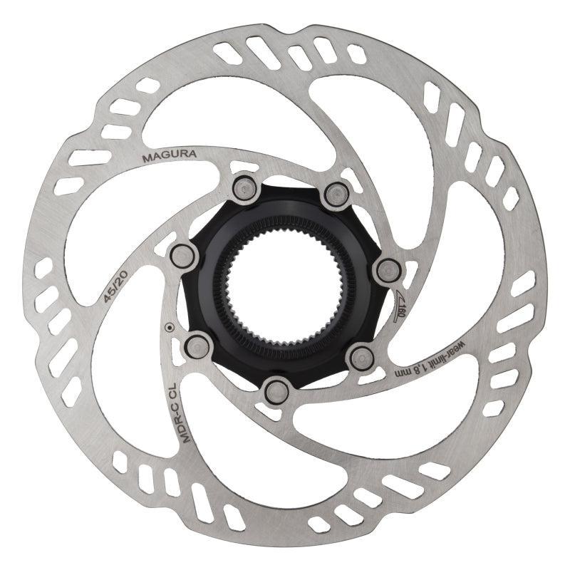 Magura MDR-C CL Disc Brake Rotor - 160mm Center Lock w/Lock Ring Thru Axle eBike Optimized Silver