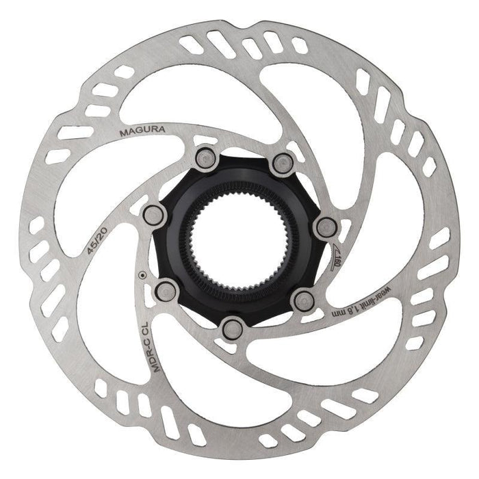 Magura MDR-C CL Disc Brake Rotor - 160mm Center Lock w/Lock Ring Thru Axle eBike Optimized Silver