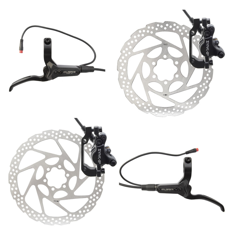 Clarks hydraulic disc brake kit front & rear w/motor cutout