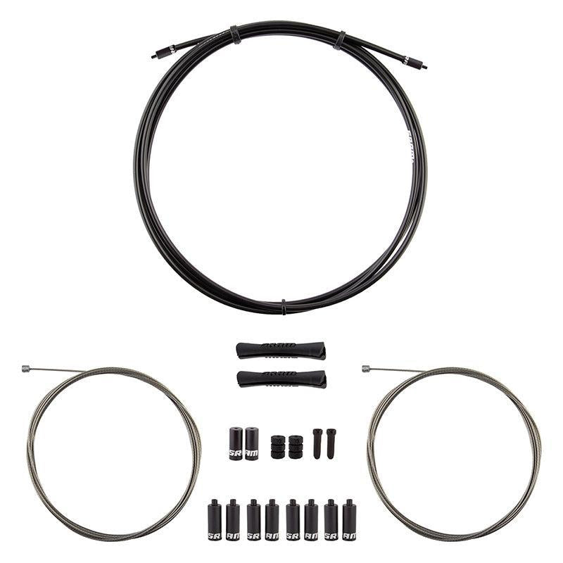 SRAM SlickWire Shift Cable Housing Kit - Road/MTB 4mm Nylon Braided BLK
