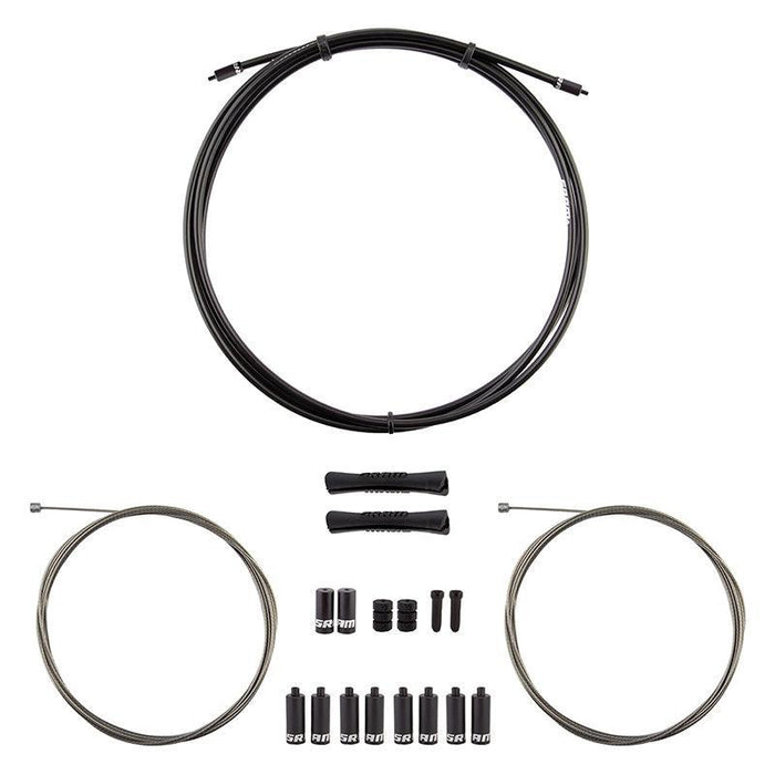 SRAM SlickWire Shift Cable Housing Kit - Road/MTB 4mm Nylon Braided BLK