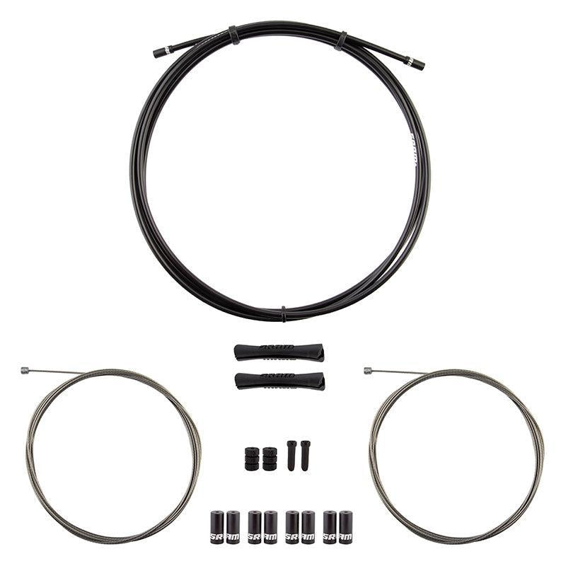 SRAM Stainless Steel Shift Cable Housing Kit - Road/MTB 4mm Reinforced Linear Strand BLK