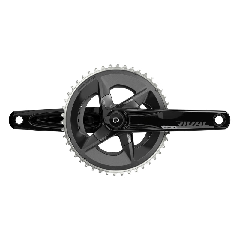 SRAM Rival D1 Quarq 2x Power Meter Crankset Speed: 12 Spindle: 28.99mm BCD: 107 46/33 DUB 175mm Black Road Disc