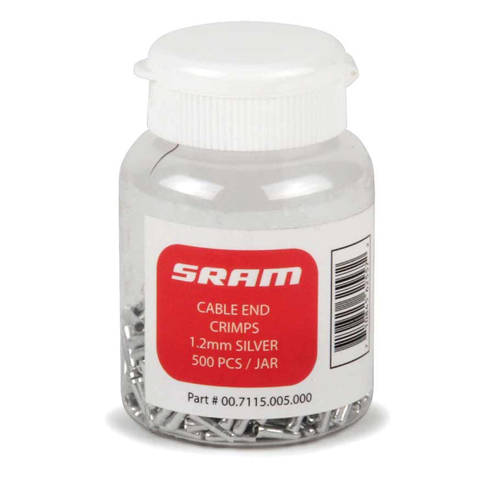 SRAM Cable End Crimps 1.8mm 500-Count Jar
