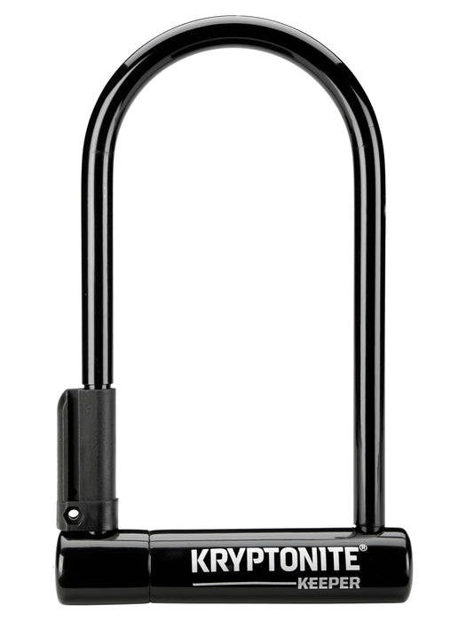 Kryptonite Keeper U-Lock - 4 x 8" Keyed Black Includes bracket