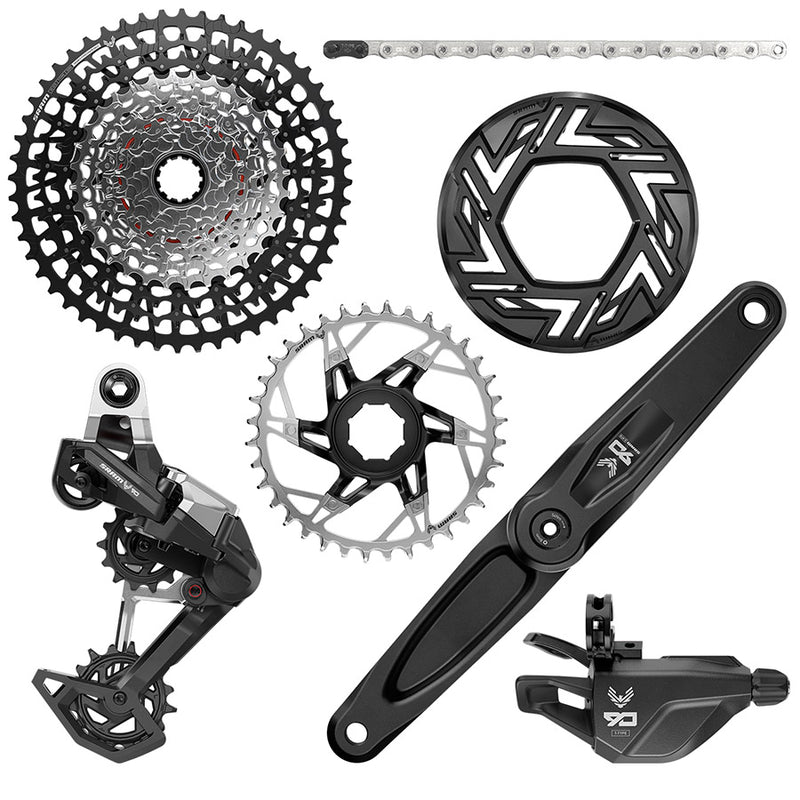 SRAM Eagle 90 Ebike Groupset -  165mm  Brose 36T Clip-on Guard Chain XS-1275 10-52t Single Click Shifter Rear Derailleur