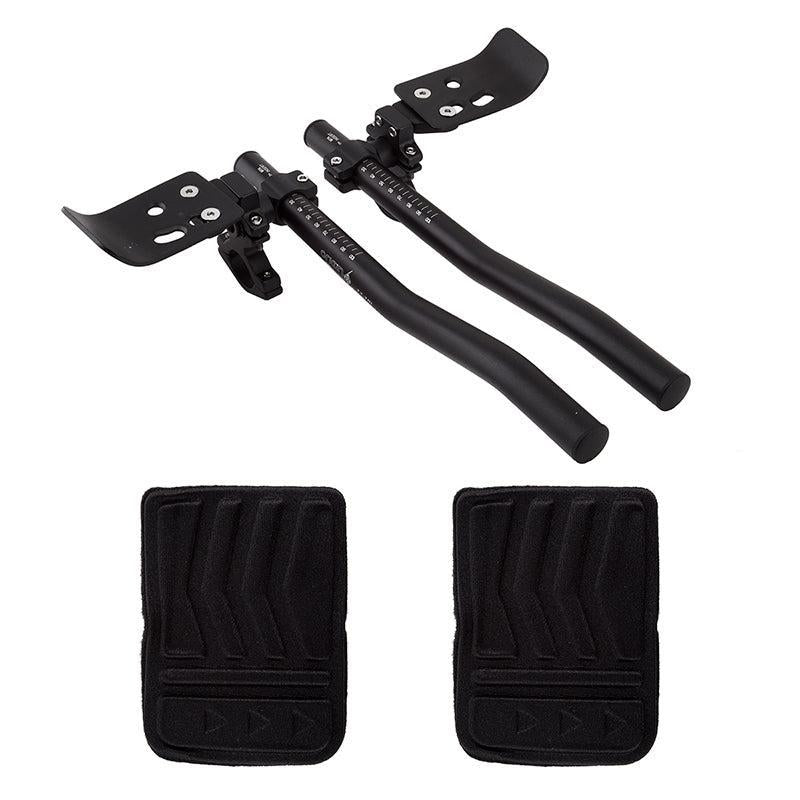 Origin8 Full Tri Clip-On Bars 25.4mm - 31.8mm 280mm x Ø22.2mm 44mm Black Aero Bars AL6061