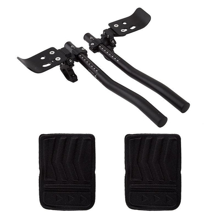 Origin8 Full Tri Clip-On Bars 25.4mm - 31.8mm 280mm x Ø22.2mm 44mm Black Aero Bars AL6061