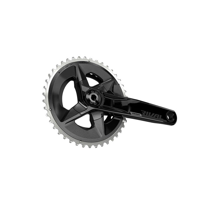 SRAM Rival D1 Wide 2x Crankset Speed: 12 Spindle: 28.99mm BCD: 94 43/30 DUB 160mm Black Road Disc