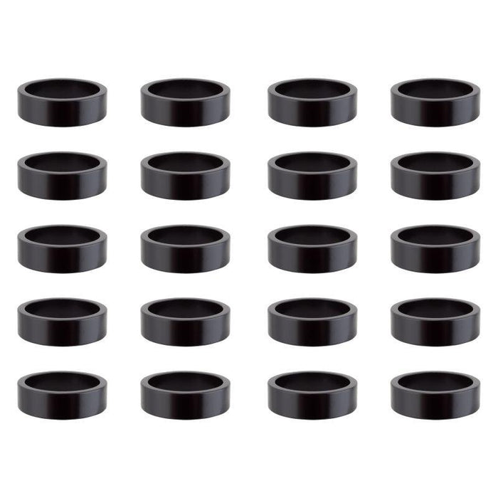 Origin8 Bulk Alloy Headset Spacers SHIS Spacer 1-1/8` x 10mm Black Jar of 20