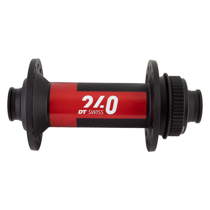 DT Swiss 240 Front Hub - 15 x 110mm Center-Lock Black/Red 28H