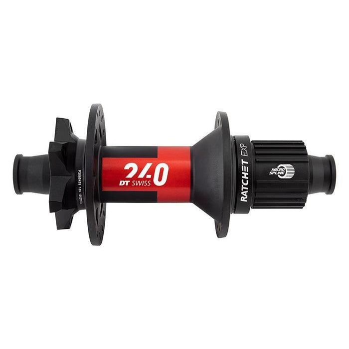 DT Swiss 240 EXP Rear Hub - 12 x 148mm 6-Bolt Micro Spline BLK/Red 32H 36pt