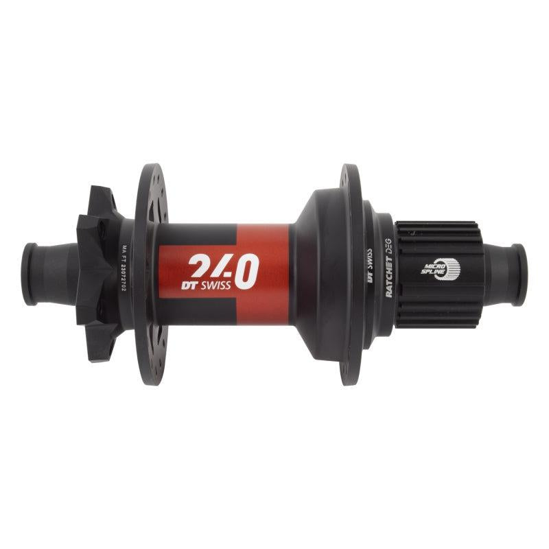 DT Swiss 240 DEG Rear Hub - 12 x 148mm 6-Bolt Micro Spline BLK/Red 32H 90pt
