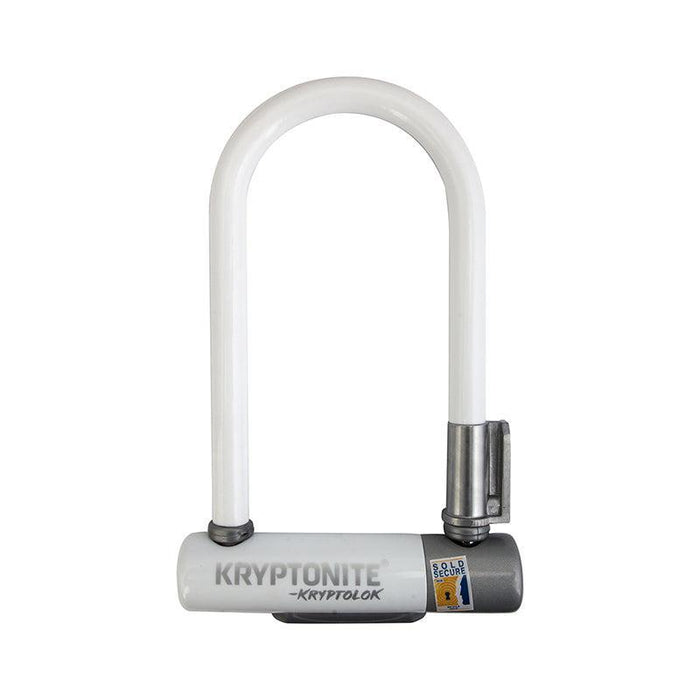 Kryptonite Krypto Series 2 Mini-7 U-Lock - 3.25 x 7" Keyed White Includes bracket