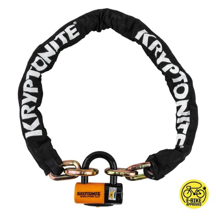 Kryptonite New York Cinch Ring Chain 1213 Evolution Disc Lock 4.25' 130cm