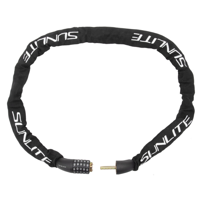 Sunlite E-Bike Combo Chain Lock 8mm 4`/130cm Combo Blk