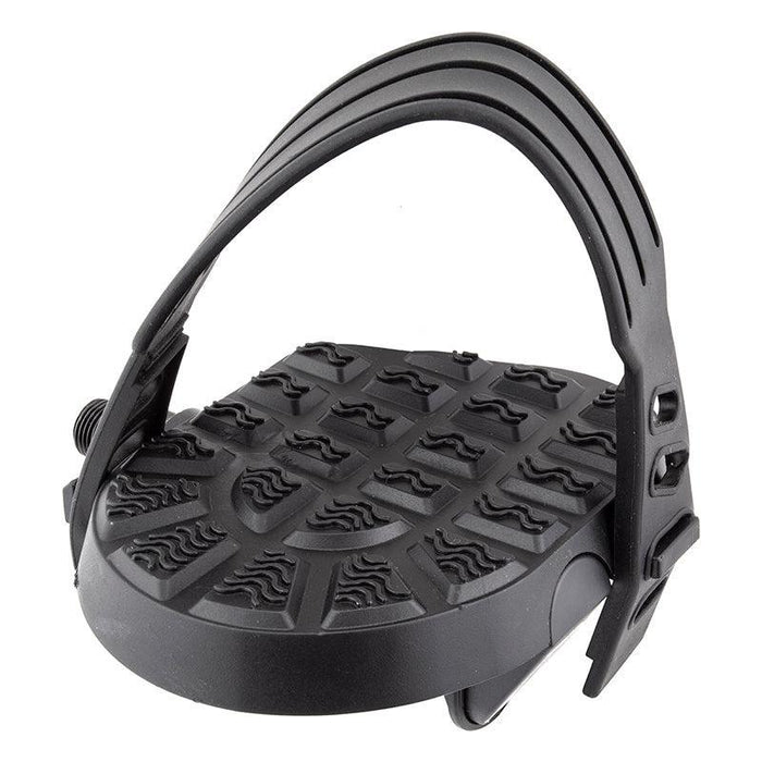 Sunlite Flat Form I Exerciser Pedals 1/2` Loose Ball Black Toe Straps